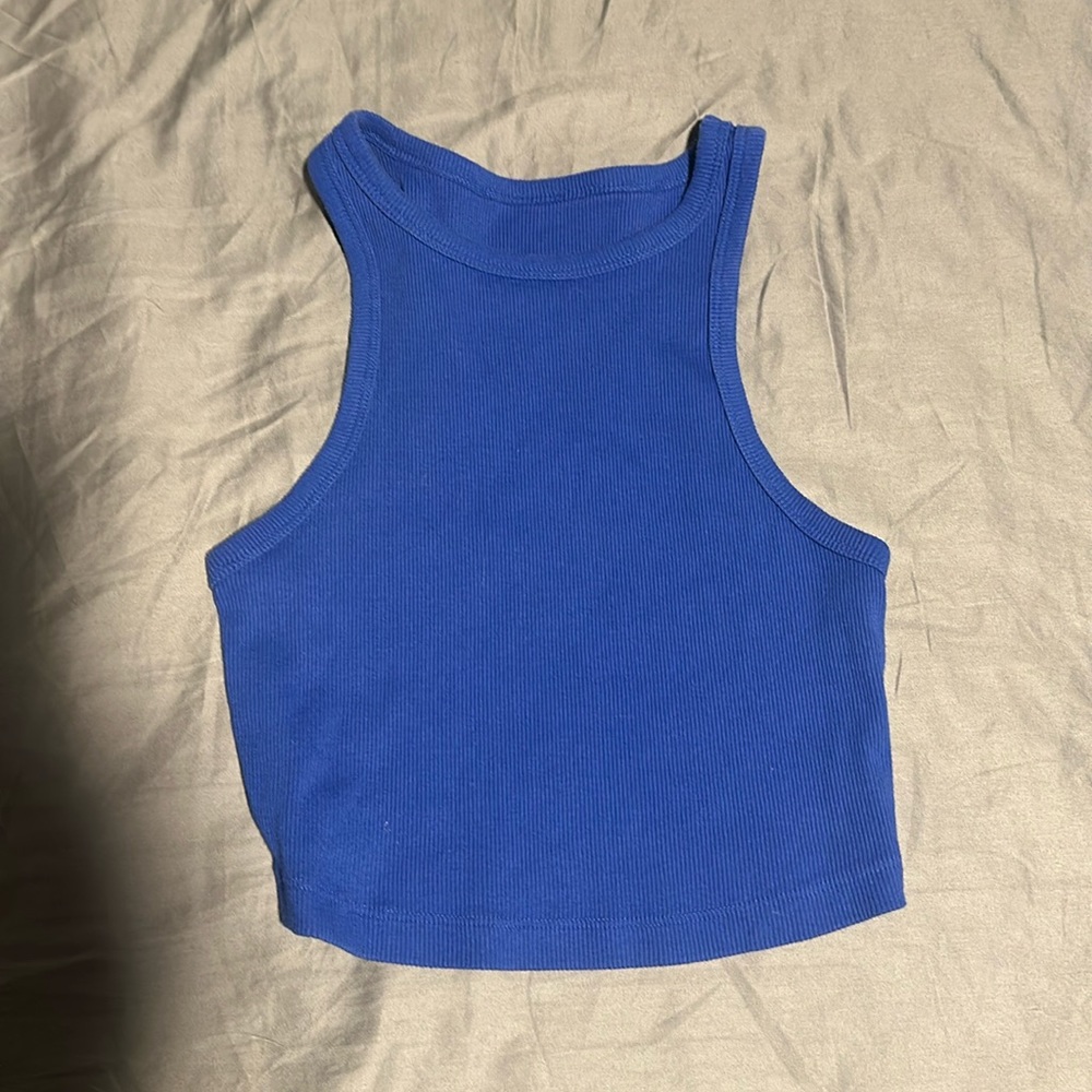 Blue crop top